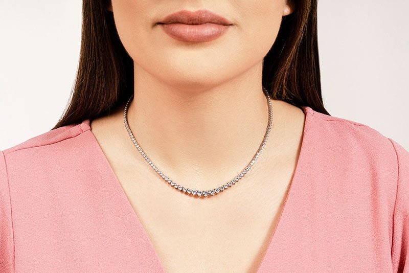 Graduated Red Carpet Diamond Necklace with 10.05 ct.(finished) - Image 4