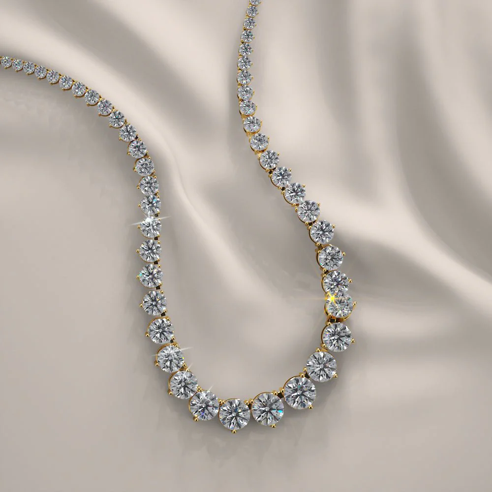 Graduated Red Carpet Diamond Necklace with 15.09 ct.(finished) - Image 6