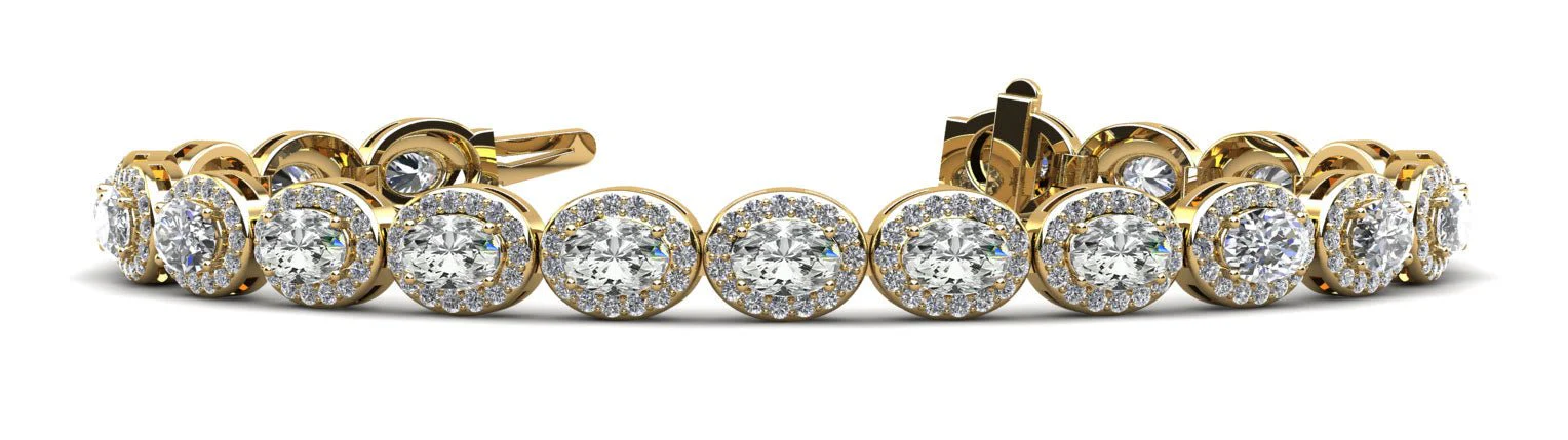 Halo Dreams Diamond Bracelet with 7.40 ct.(finished) 4x3mm, 1.2mm - Image 2