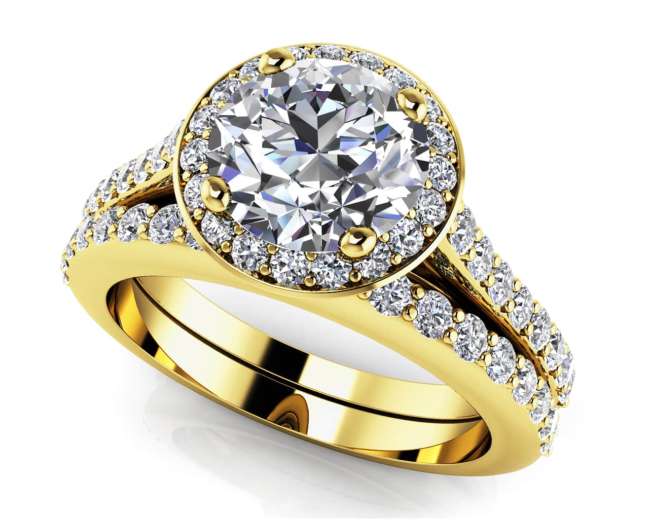 Heavenly Diamond Halo Lab-Grown Diamond Bridal Set with 1.99 ct. (1.25 ct. center diamond) - Image 2