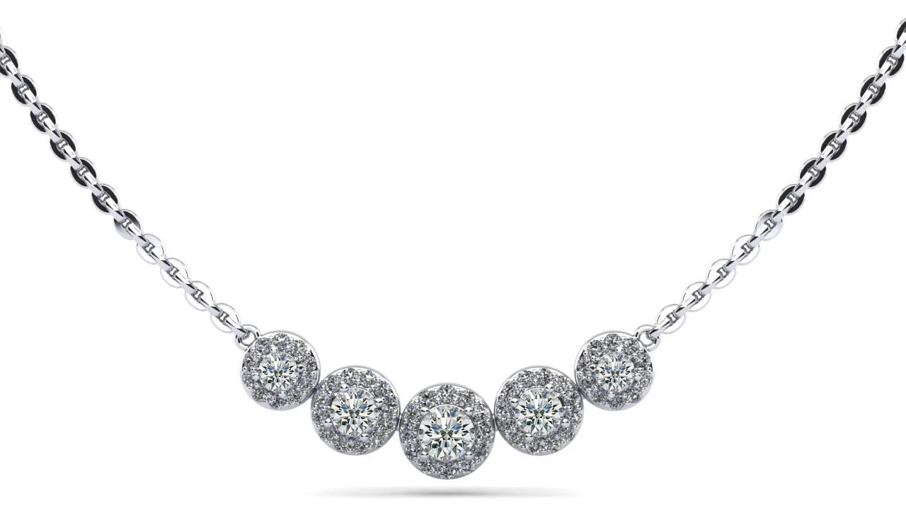 Heavenly Halo Lab-Grown Diamond Pendant with 0.88 ct.(finished)