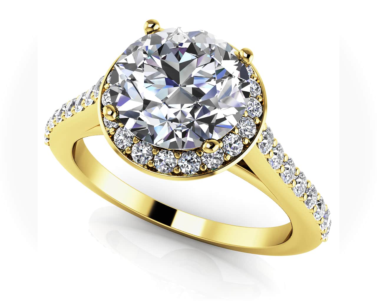 Heavenly Halo Lab-Grown Diamond Engagement Ring with 0.91 ct. (0.50 ct. center diamond) - Image 2