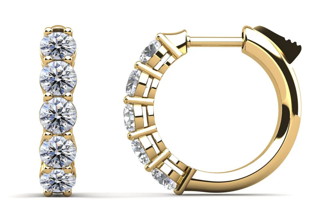 Hypnotic Lab-Grown Diamond Hoop Earrings with 1.90 ct.(finished) 3.7mm - Image 2