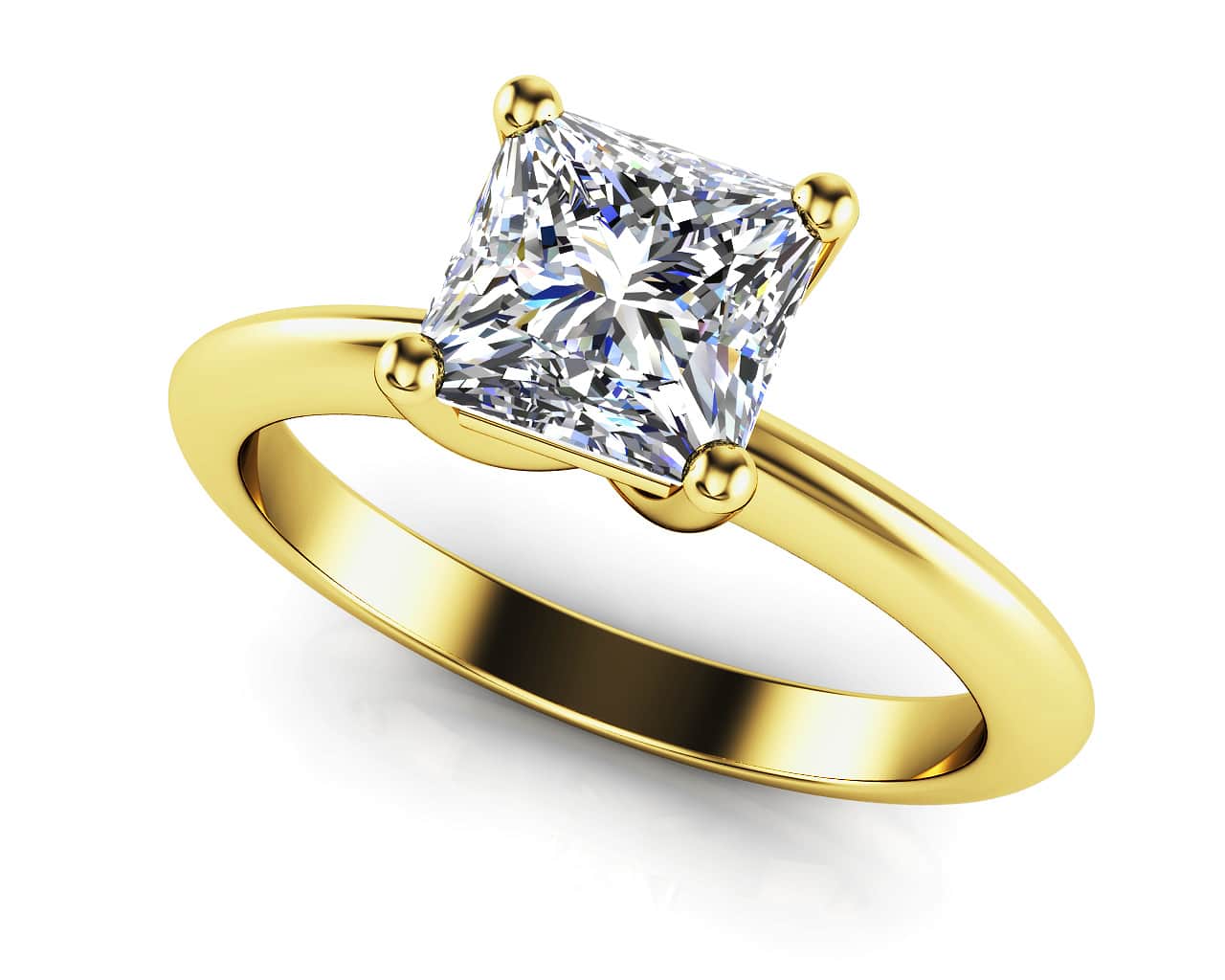 Infinite Love Princess Cut Diamond Solitaire Diamond Engagement Ring with 2.00 ct.(finished) 7mm - Image 2