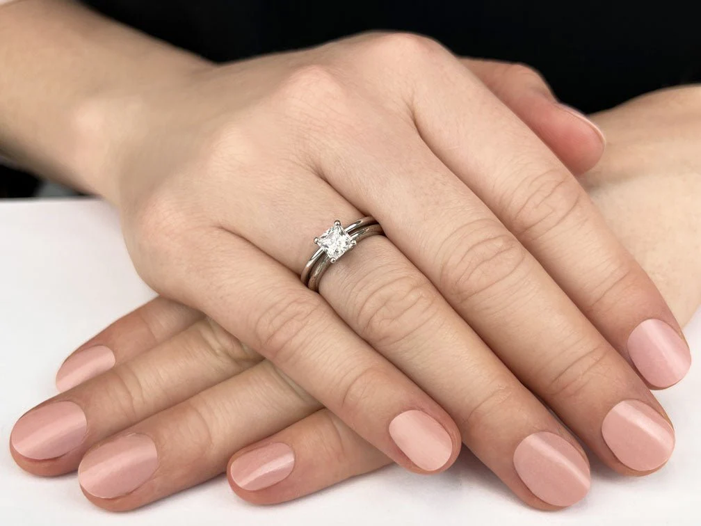 Infinite Love Solitaire Engagement Ring Set Lab-Grown Diamond  with 1.25 ct.(finished) 6mm - Image 3