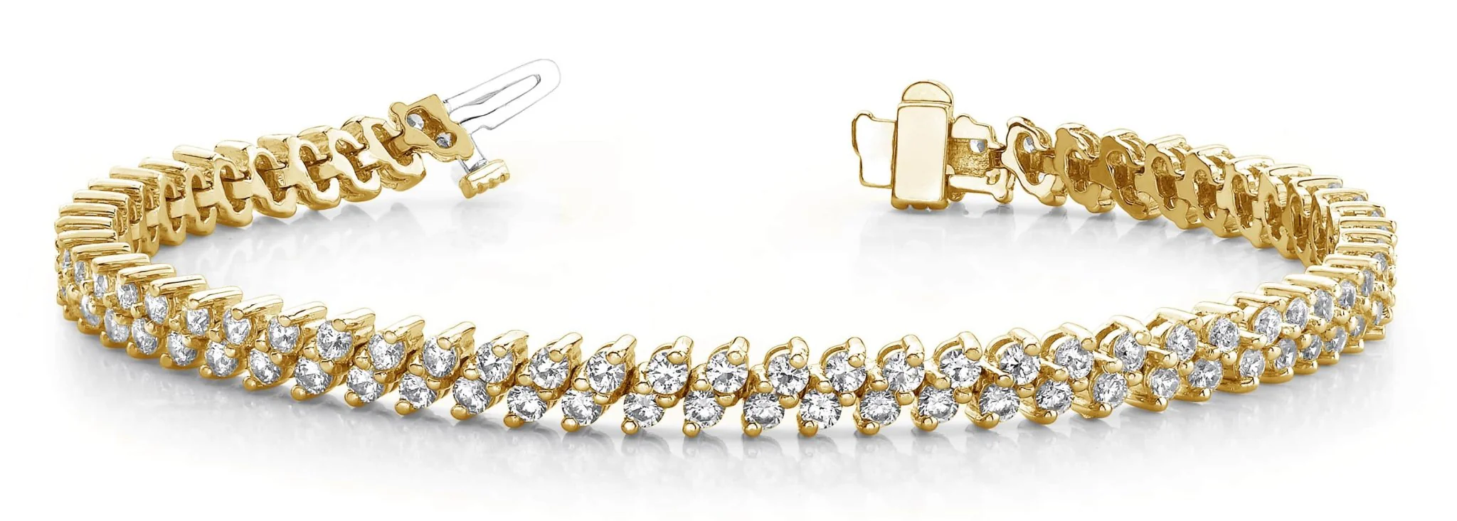 Italic Diamond Tennis Bracelet Lab-Grown Diamond with 3.96 ct.(finished) 2mm - Image 5