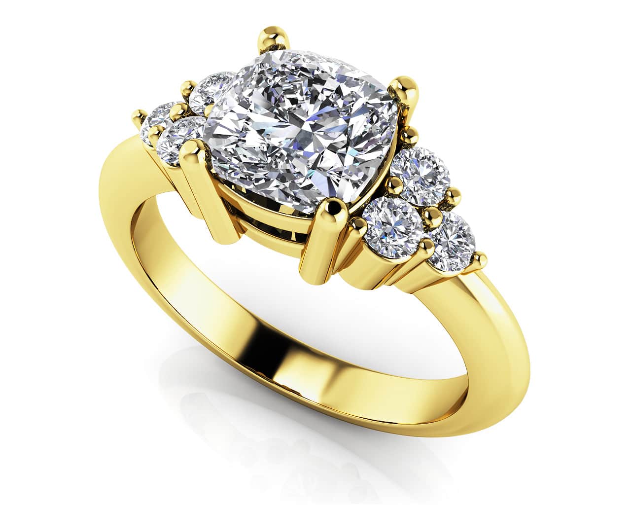 Lasting Impression Cushion Lab-Grown Diamond Engagement Ring with 1.21 ct. (1.00 ct. center diamond) - Image 2