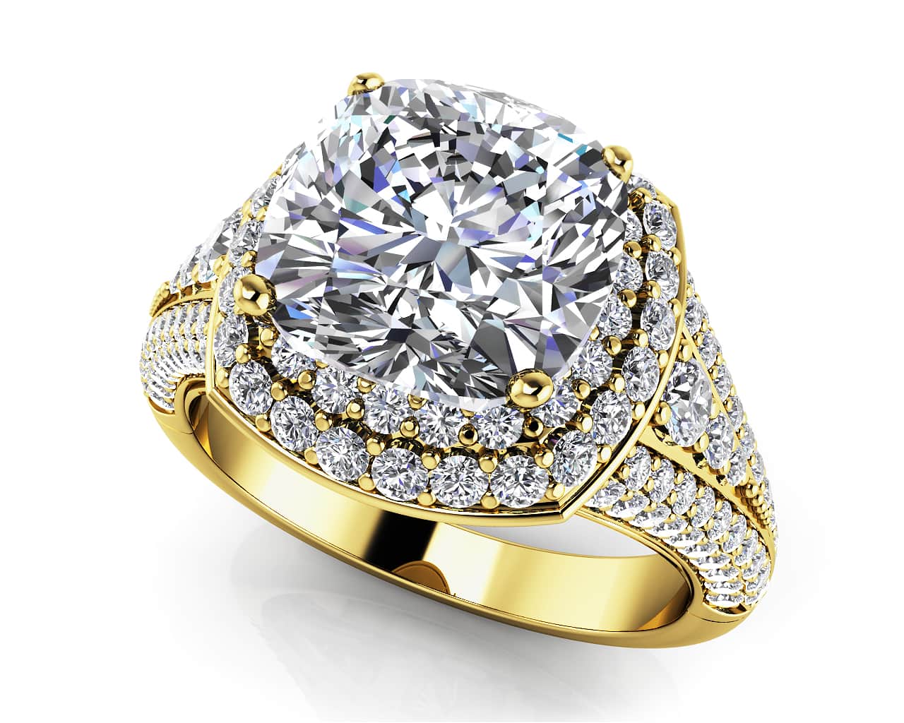 Lasting Legacy Cushion Cut Stone Shape Diamond Engagement Ring with 2.52 ct. (1.50 ct. center diamond) - Image 2