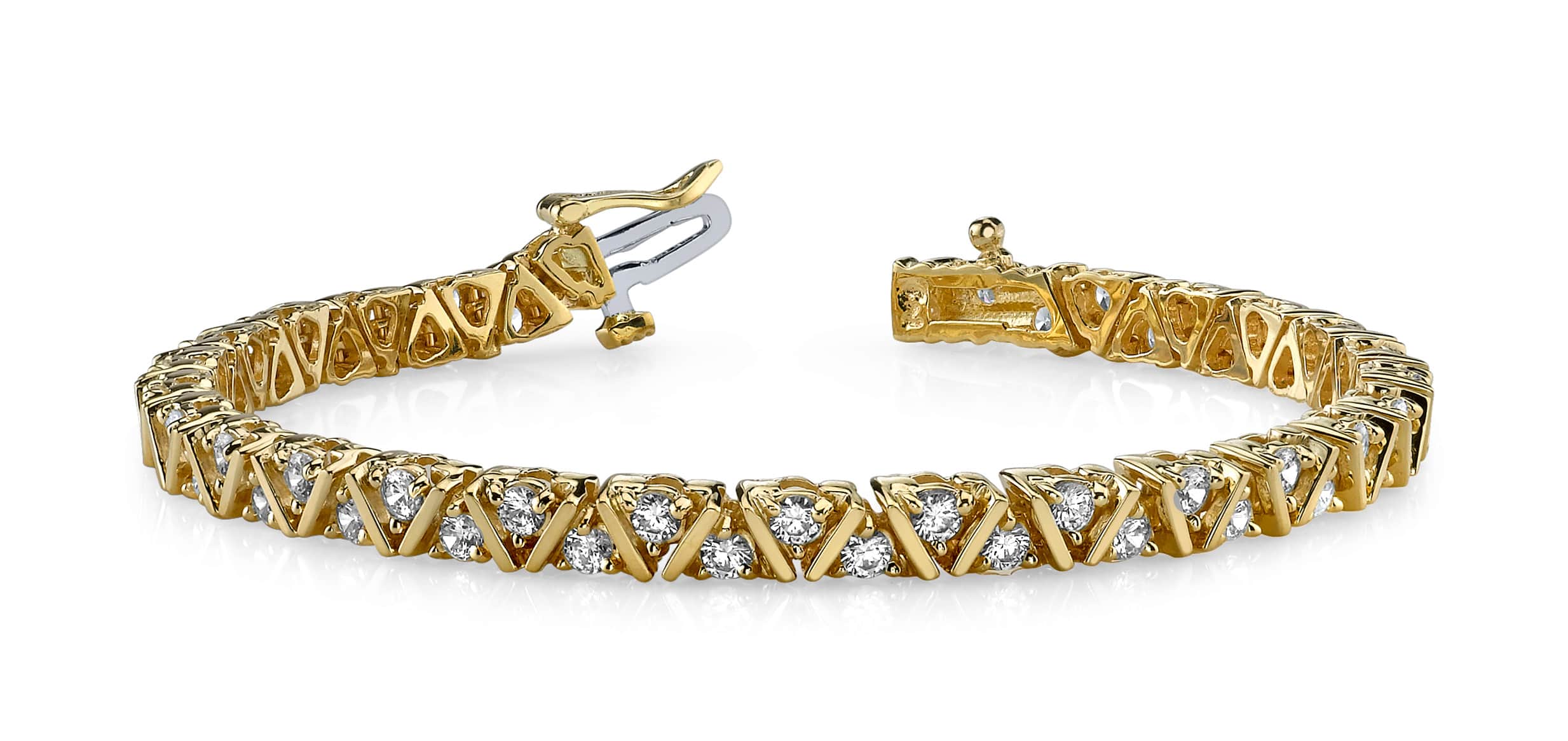 Leaning Fence Diamond Bracelet with 2.97 ct.(finished) 2.5mm - Image 5