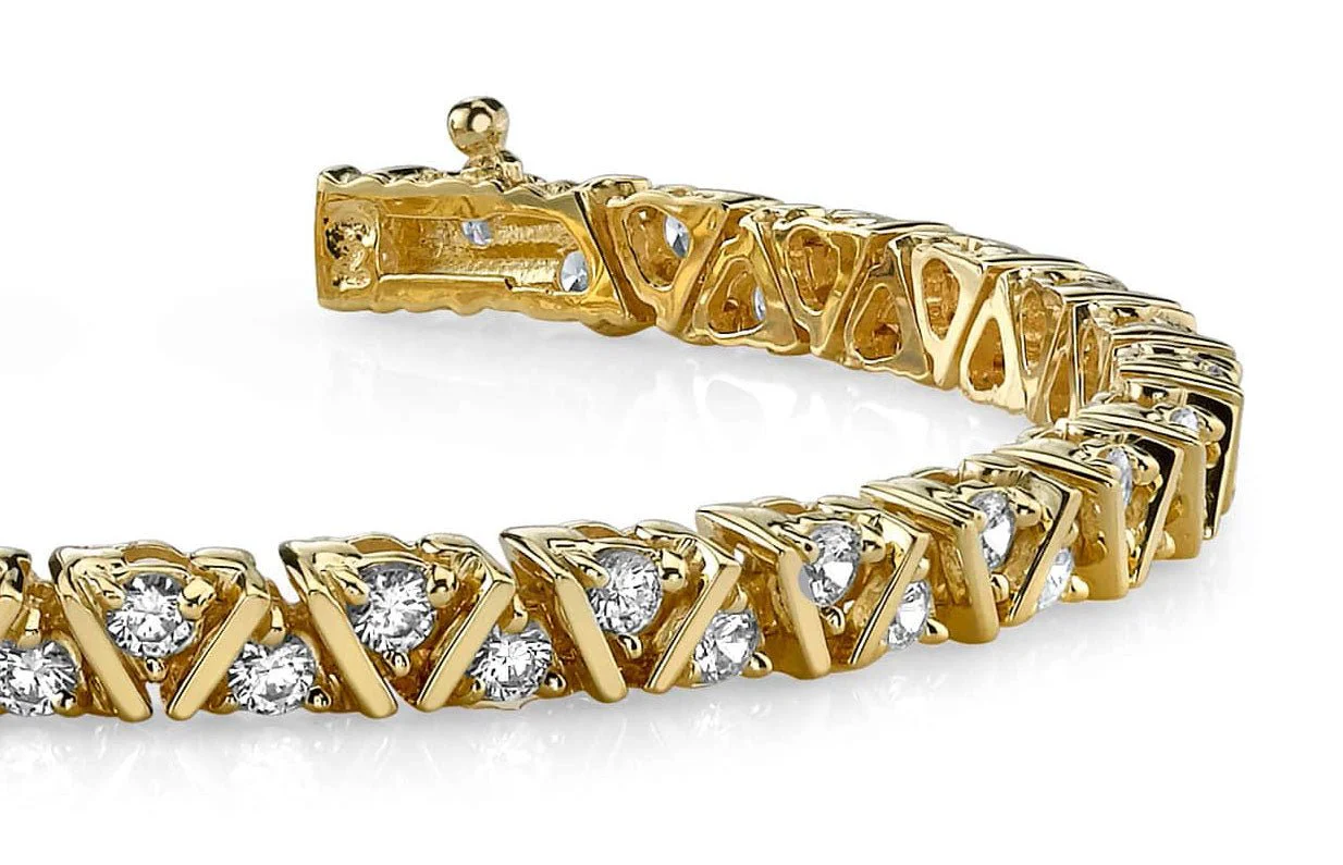 Leaning Fence Lab-Grown Diamond Bracelet with 5.06 ct.(finished) 3.1mm - Image 2