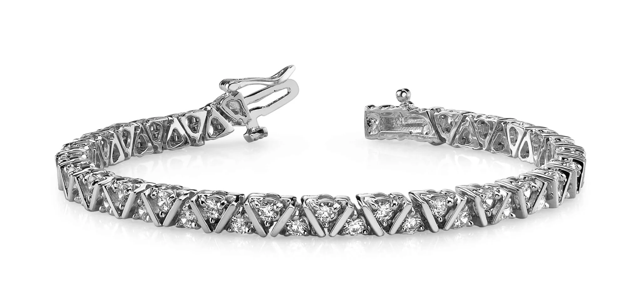 Leaning Fence Lab-Grown Diamond Bracelet with 5.06 ct.(finished) 3.1mm - Image 4