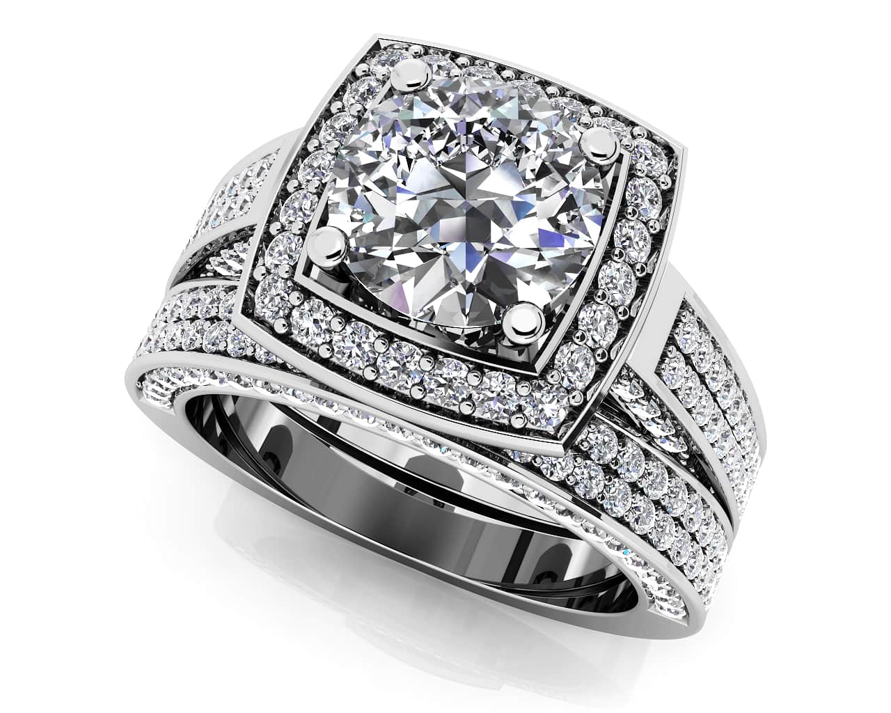 Legacy Lab-Grown Diamond Bridal Set with 2.47 ct. (1.25 ct. center diamond)