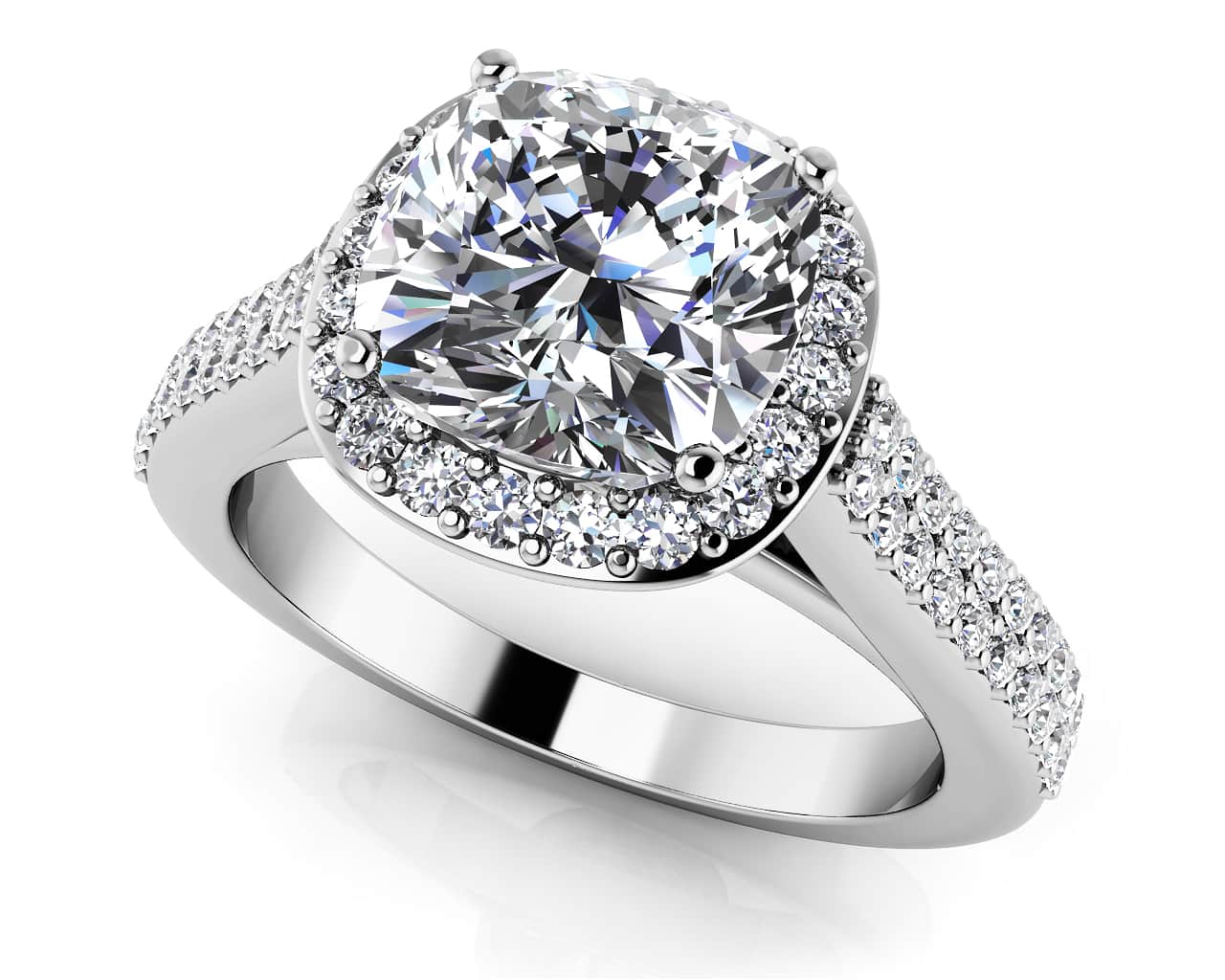 Limitless Love Cushion Cut Lab-Grown Diamond Engagement Ring with 2.53 ct. (2.00 ct. center diamond)