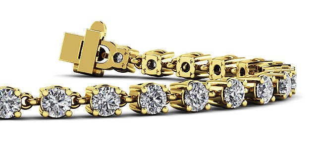 Linked Diamond Tennis Bracelet with 3.57 ct.(finished) 3mm - Image 2