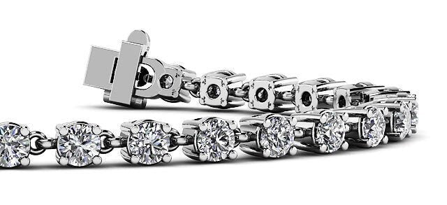 Linked Diamond Tennis Bracelet with 5.12 ct.(finished) 3.5mm