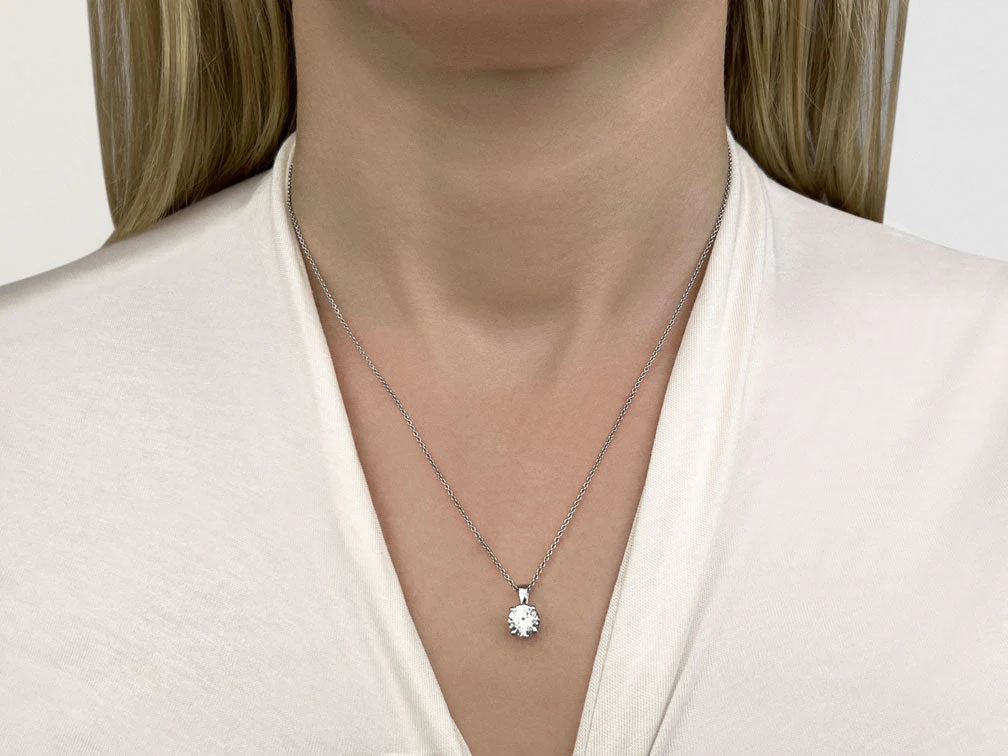 Lotus Flower Diamond Pendant with 0.25 ct.(finished) 4mm - Image 3