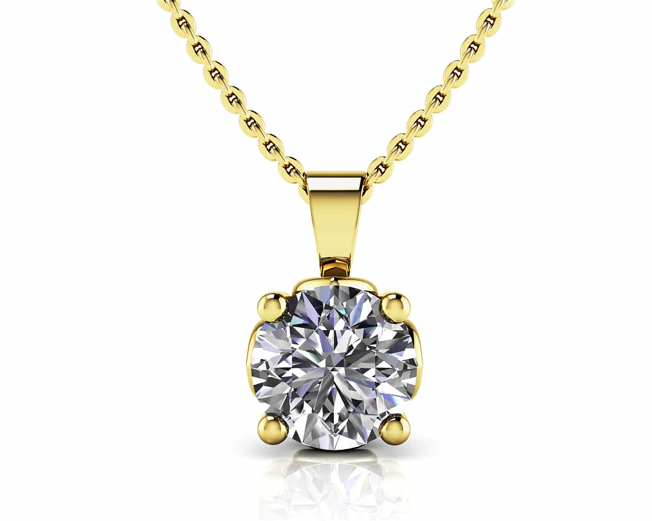 Lotus Flower Lab-Grown Diamond Pendant with 1.00 ct.(finished) 6.5mm - Image 2