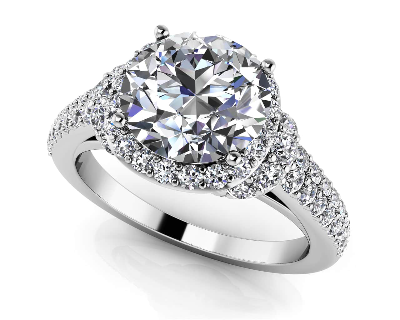 Love Letter Diamond Engagement Ring with 1.73 ct. (1.00 ct. center diamond)