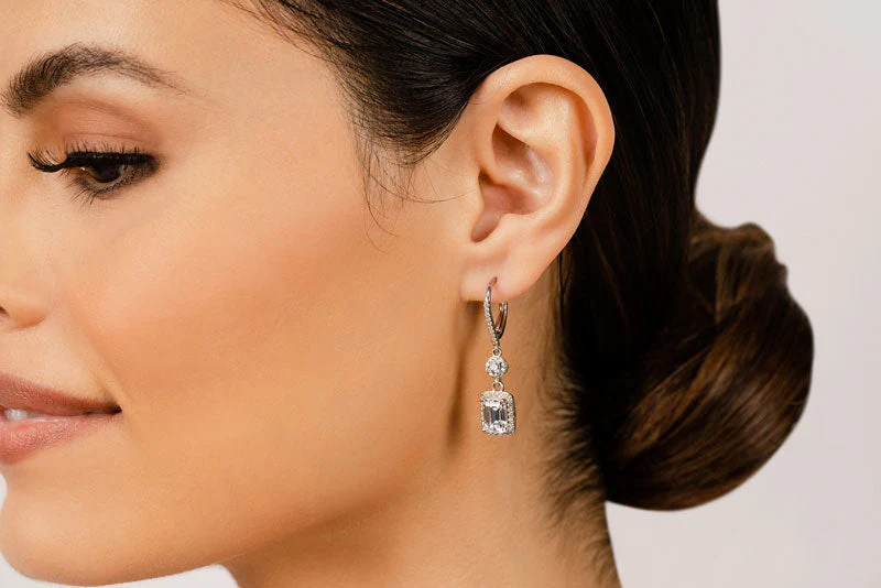 Love Spell Diamond Drop Diamond Earrings with 3.74 ct. (2X1.50 ct. center diamonds) - Image 3