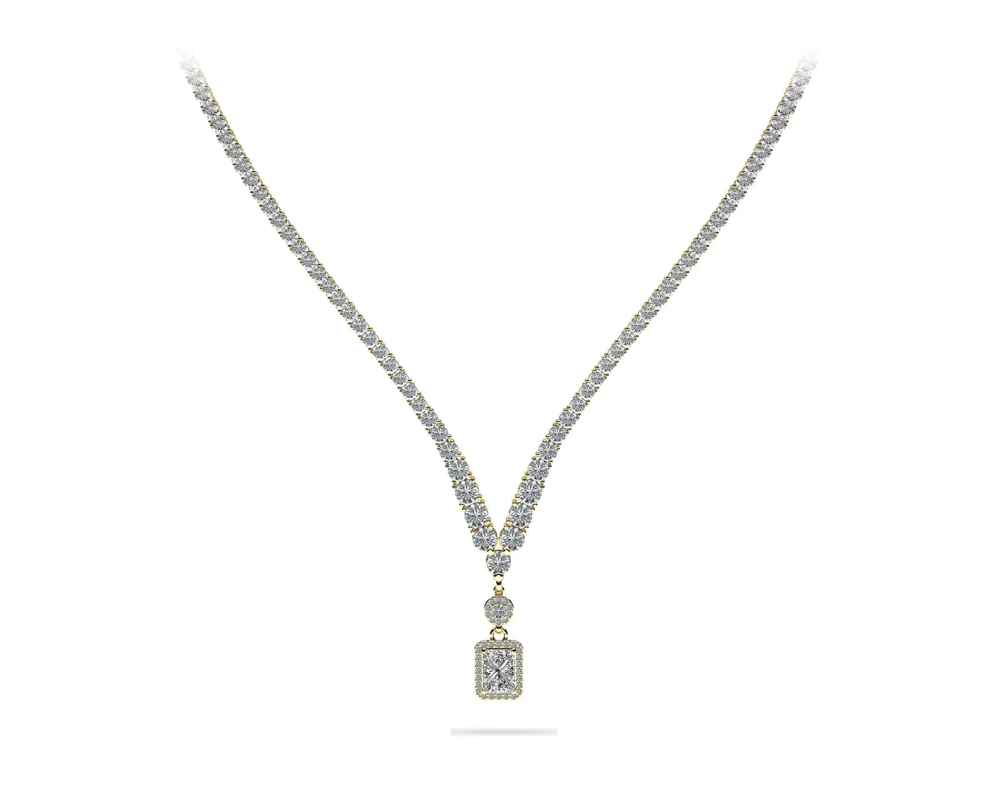 Love Spell Diamond Pendant 4 Prong V Lab-Grown Diamond Necklace with 10.11 ct.(finished) - Image 4