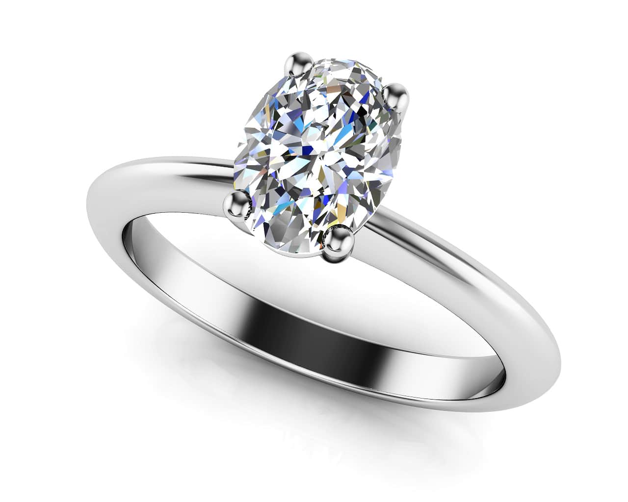 Love With No Limits Oval Lab-Grown Diamond Solitaire Diamond Ring with 1.60 ct.(finished) 8x6mm