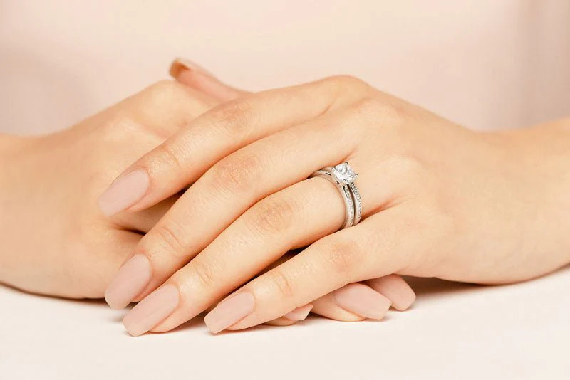 Lovely Cushion Cut Lab-Grown Diamond Bridal Set with 1.94 ct. (1.50 ct. center diamond) - Image 5