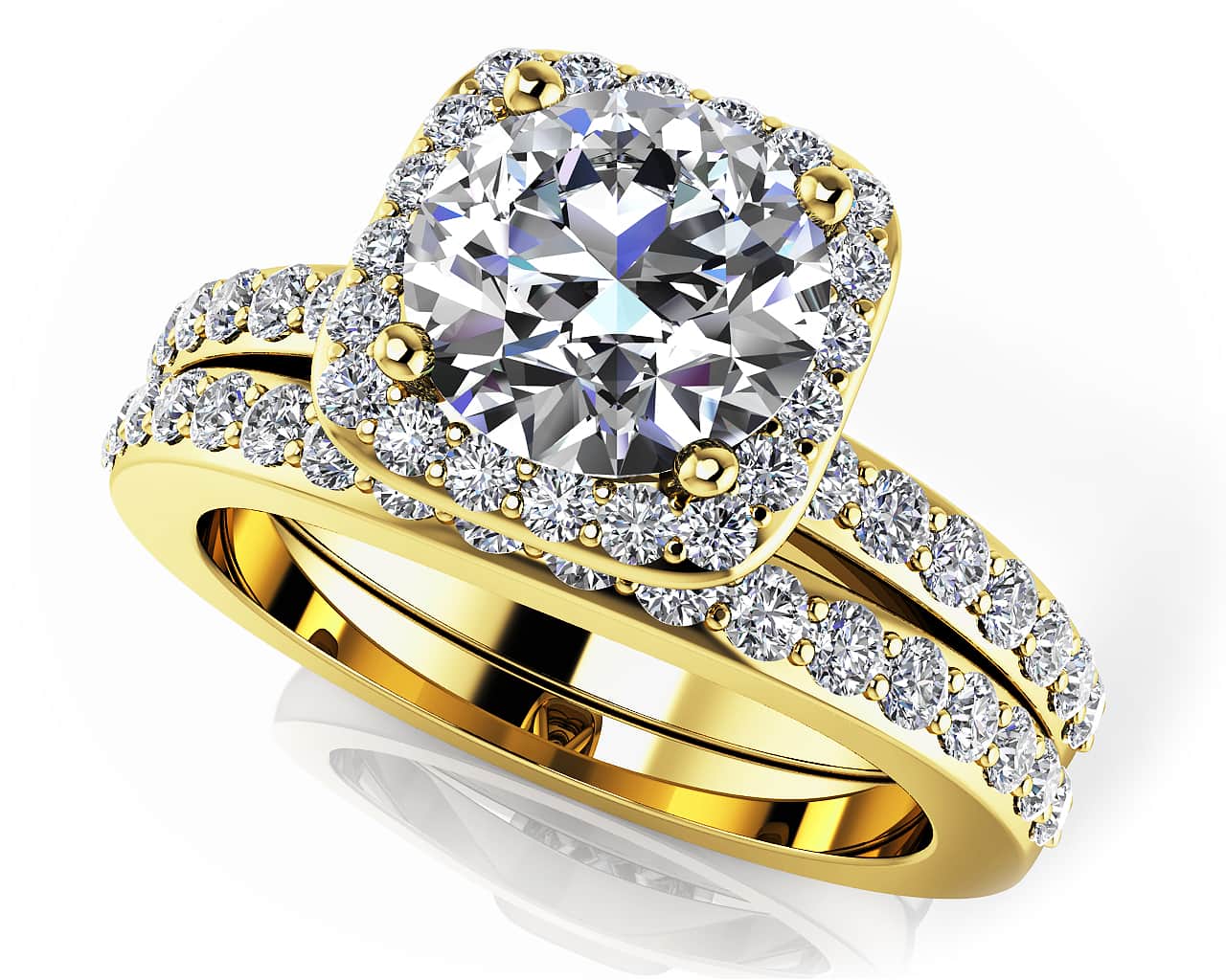 Loving Journey Lab-Grown Diamond Bridal Set with 1.61 ct. (1.00 ct. center diamond) - Image 2