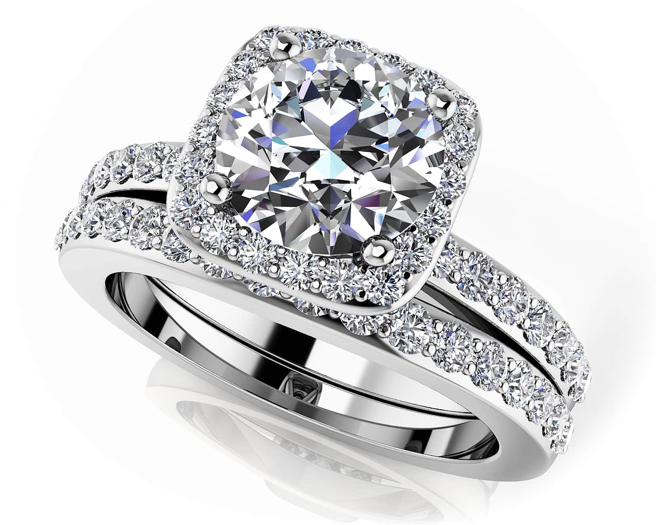 Loving Journey Lab-Grown Diamond Bridal Set with 2.12 ct. (1.50 ct. center diamond)