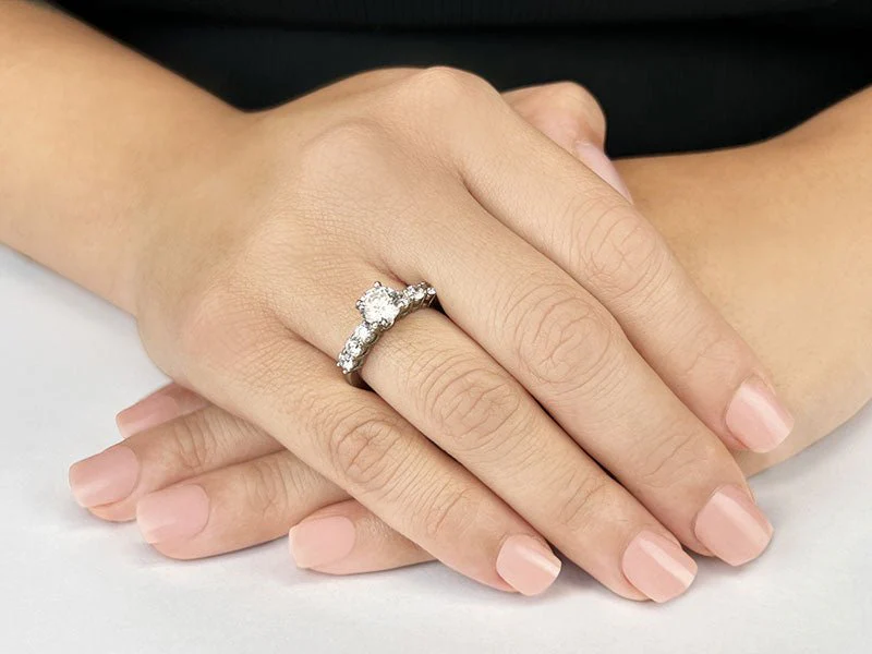 Lucky Number 7 Lab-Grown Diamond Engagement Ring with 1.38 ct. (0.75 ct. center diamond) - Image 3