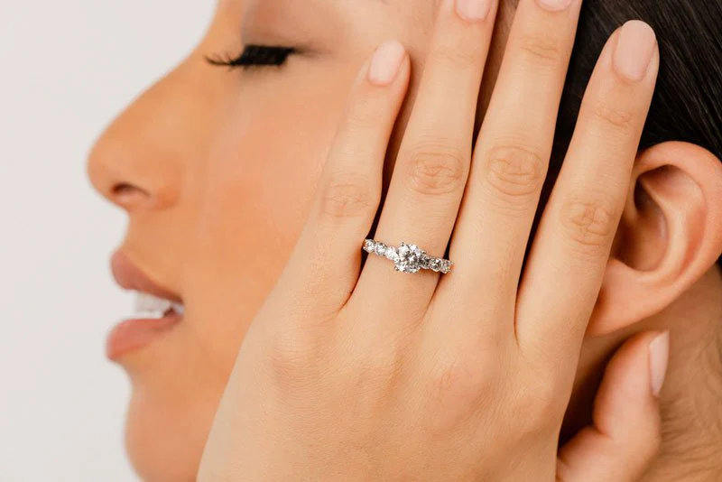 Lucky Number 7 Lab-Grown Diamond Engagement Ring with 1.38 ct. (0.75 ct. center diamond) - Image 4