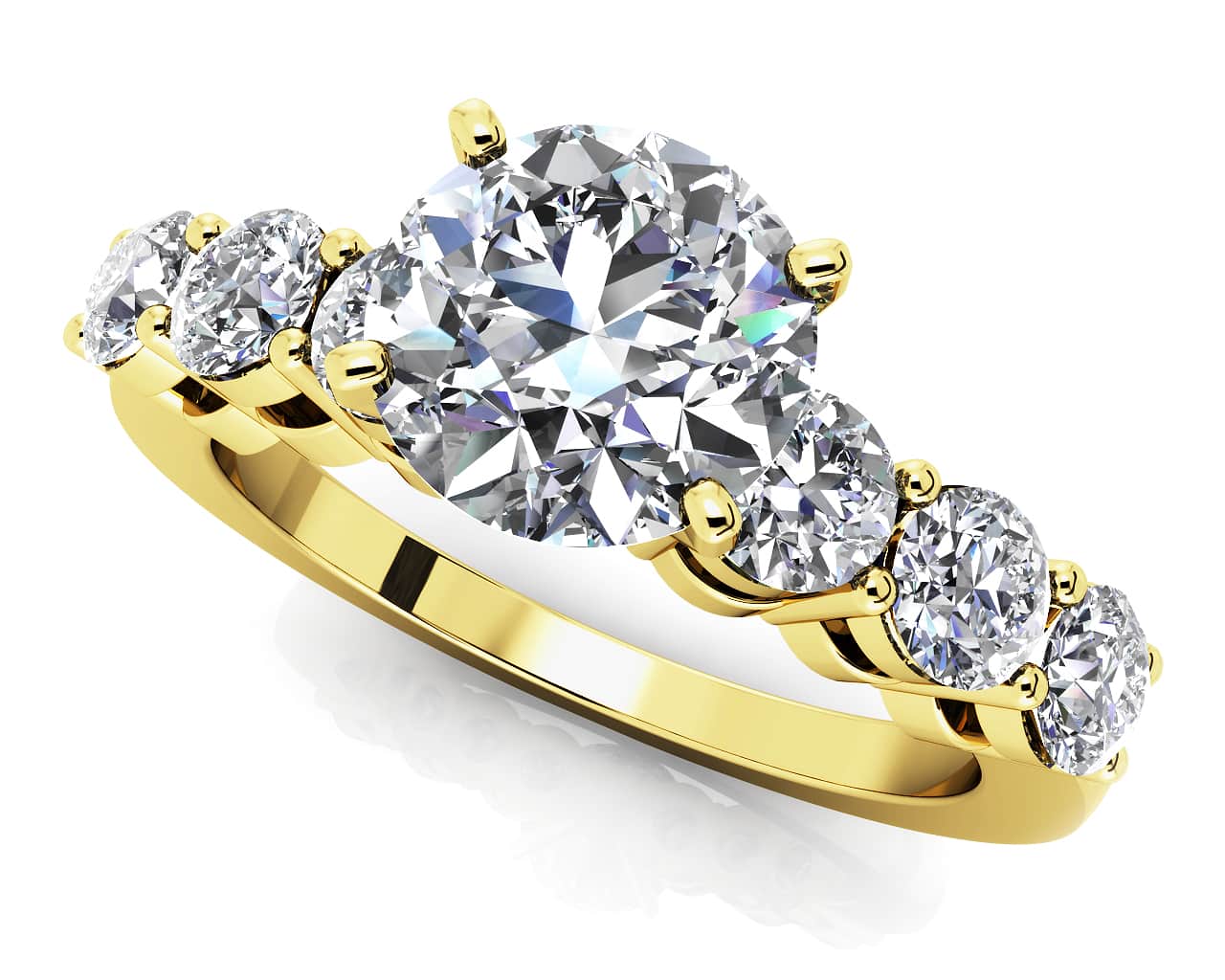 Lucky Number 7 Lab-Grown Diamond Engagement Ring with 1.88 ct. (1.25 ct. center diamond) - Image 2