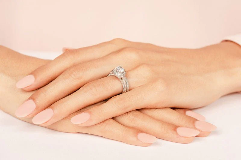Luminous Lab-Grown Diamond Bridal Set with 2.40 ct. (1.25 ct. center diamond) - Image 5