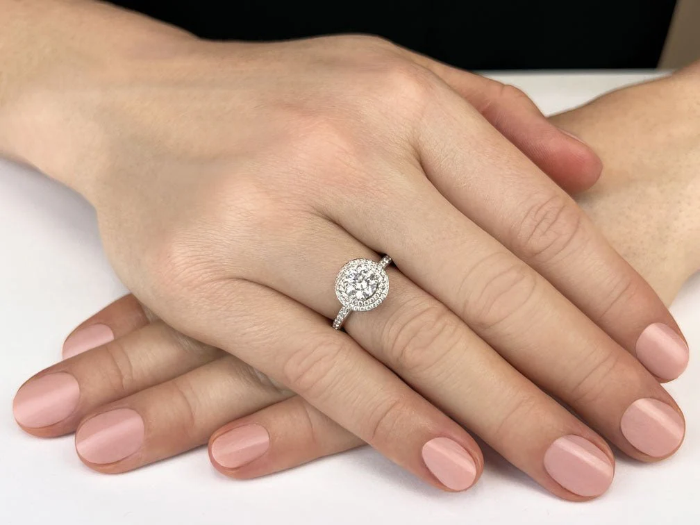 Luxurious Double Halo Diamond Engagement Ring with 2.56 ct. (2.00 ct. center diamond) - Image 3