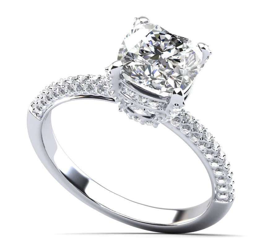 Luxury Lab-Grown Diamond Engagement Ring with 0.90 ct. (0.50 ct. center diamond)