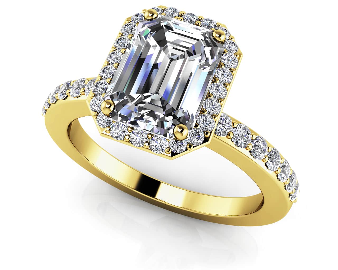 Magical Emerald Cut Lab-Grown Diamond Engagement Ring with 1.33 ct. (1.00 ct. center diamond) - Image 2
