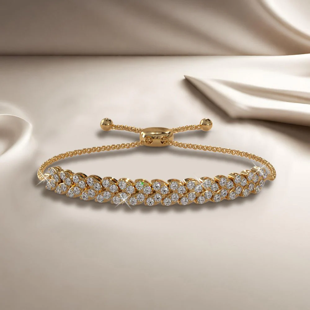 Marquise Illusion Adjustable Lab-Grown Diamond Bracelet with 3.60 ct.(finished) 2.5mm - Image 4