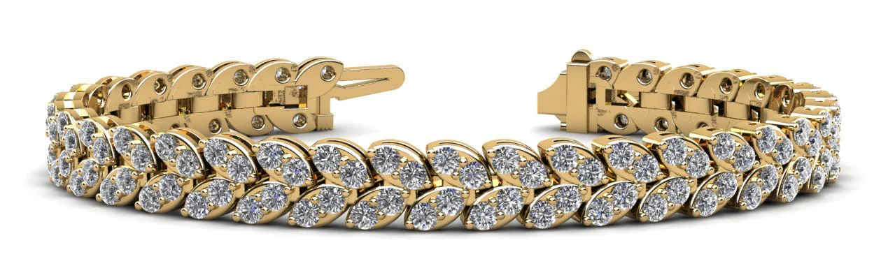 Marquise Illusion Diamond Tennis Diamond Bracelet with 5.28 ct.(finished) 2mm - Image 2