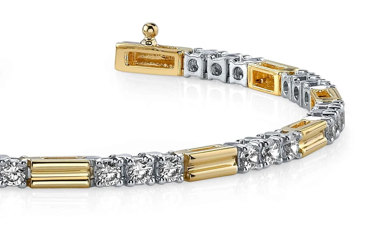 Memento Triple Diamond And Link Lab-Grown Diamond Bracelet with 2.25 ct.(finished) 2.75mm - Image 2