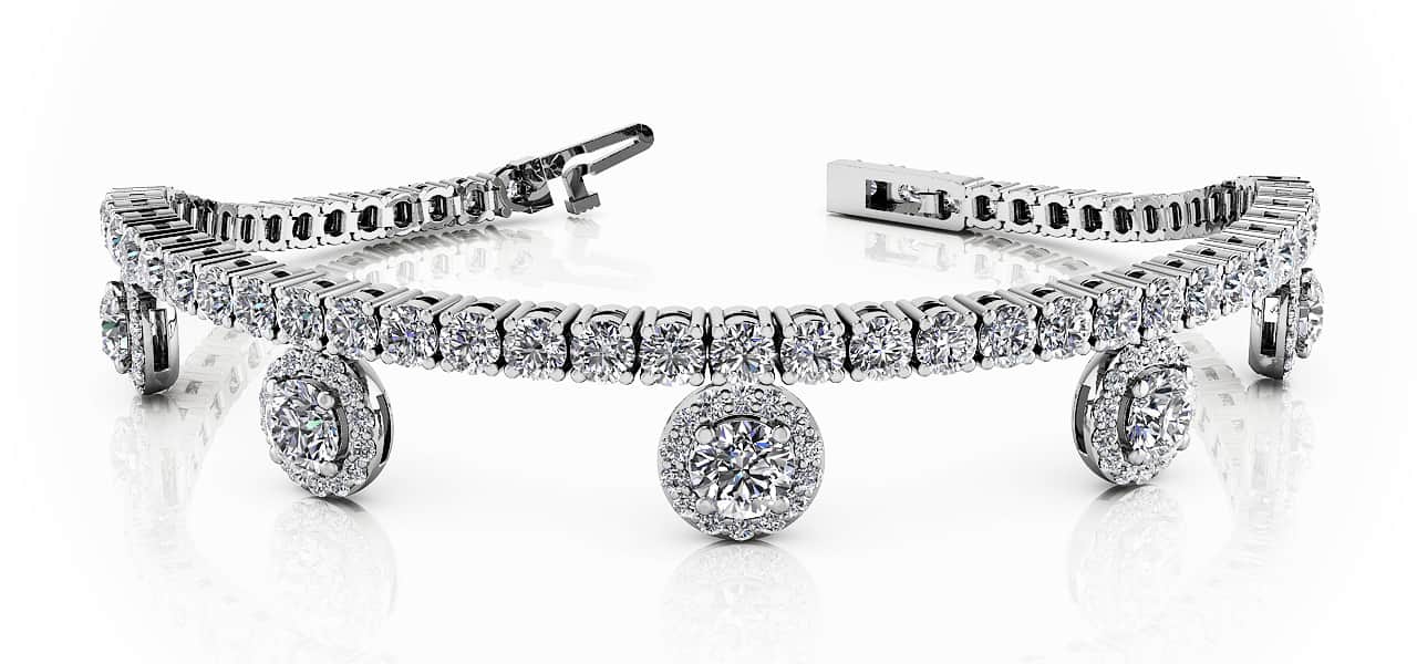 Midnight Dreams Diamond Charm Bracelet Lab-Grown Diamond with 4.35 ct.(finished) 1mm, 2.4mm, 3.7mm - Image 4