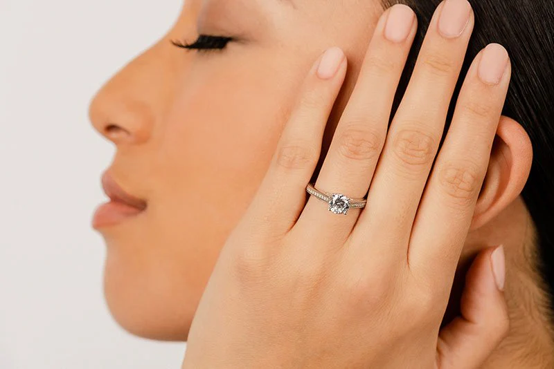 Milgrain Detailed Lab-Grown Diamond Engagement Ring with 2.15 ct. (2.00 ct. center diamond) - Image 4