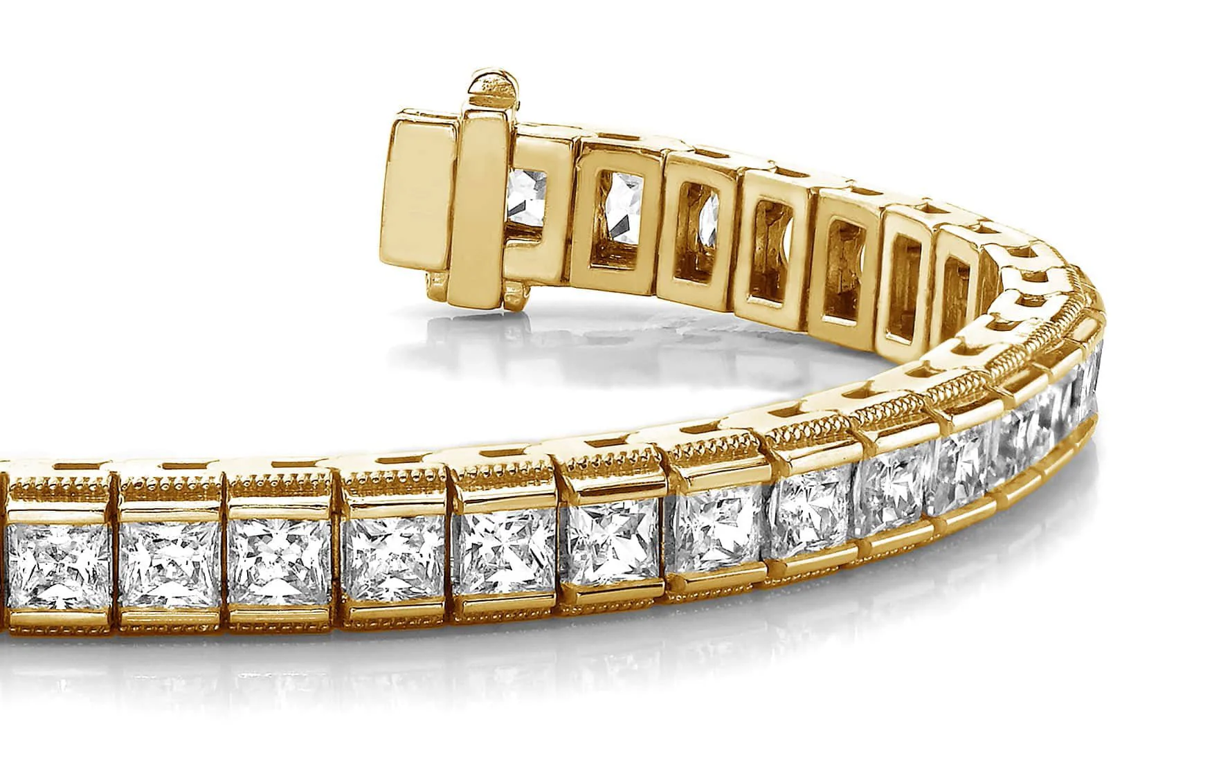 Milgrain Edge Diamond Bracelet with 5.94 ct.(finished) 2.4mm - Image 2
