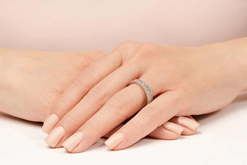 Milgrain Edge Diamond Eternity Band Diamond with 1.30 ct.(finished) 2.4mm - Image 4
