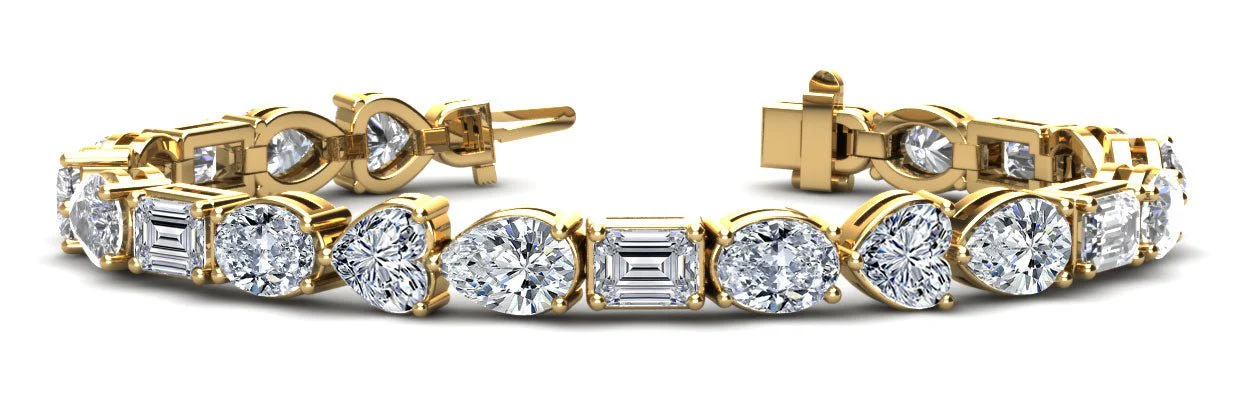 Mixed Shape Combination Diamond Bracelet with 13.50 ct.(finished) - Image 2