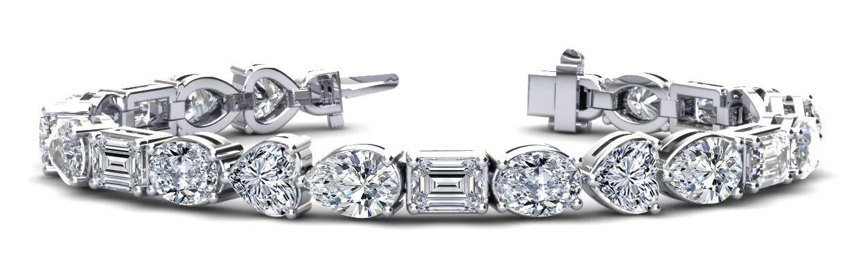 Mixed Shape Combination Lab-Grown Diamond Bracelet with 13.50 ct.(finished)