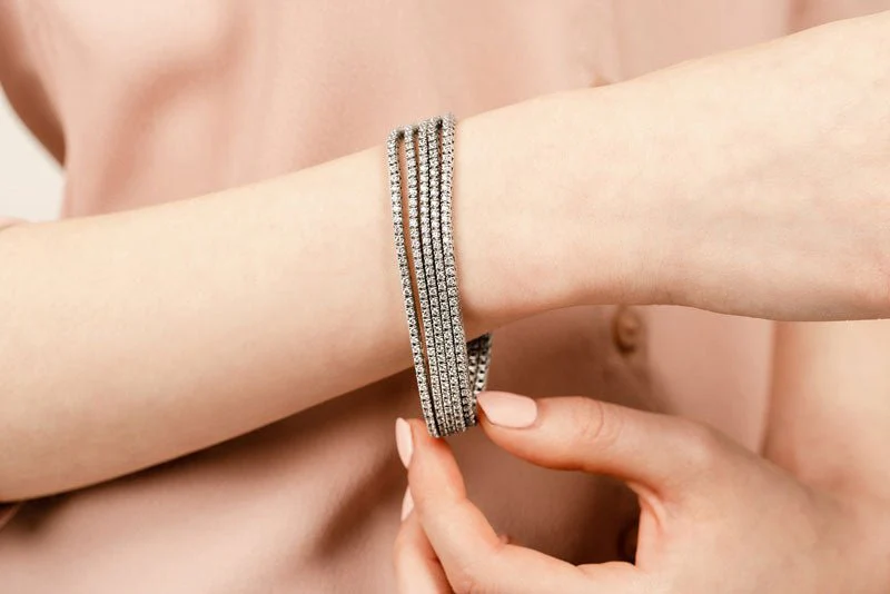 Multi Strand Flexible Diamond Tennis Bracelet Lab-Grown Diamond with 10.23 ct.(finished) 2mm - Image 3