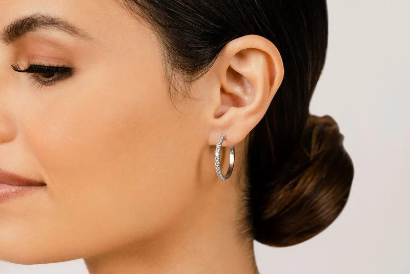 Must Have Lab-Grown Diamond Hoop Earrings with 1.56 ct.(finished) 2.5mm - Image 3