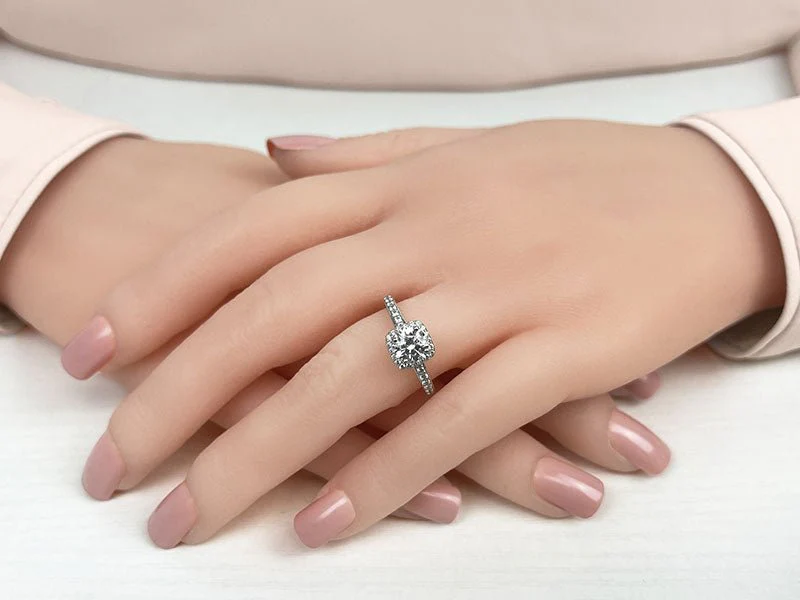New Love Lab-Grown Diamond Engagement Ring with 1.60 ct. (1.25 ct. center diamond) - Image 3