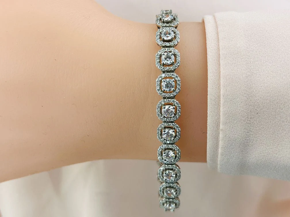 Octagon Red Carpet Diamond Bracelet with 6.80 ct.(finished) 1.1mm, 3.5mm - Image 3