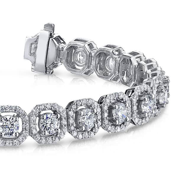Octagon Red Carpet Lab-Grown Diamond Bracelet with 13.45 ct.(finished) 1.4mm, 5.0mm