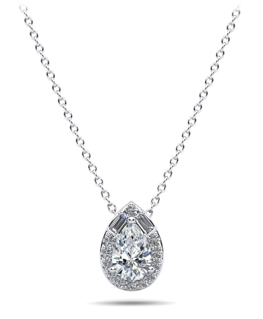Pear Shape Diamond Dreams Necklace Lab-Grown Diamond with 0.31 ct.(finished)